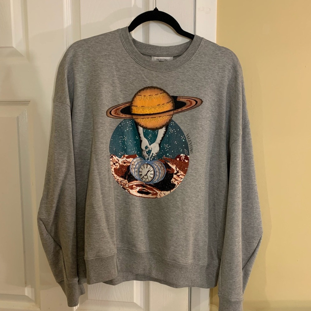 Valentino Saturn Embellished Sweatshirt